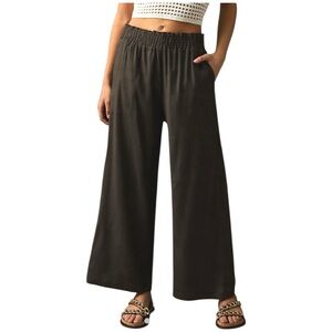 NWT Anthropologie Maeve Linen Blend Wide Leg Pull-on Pants SZ XL